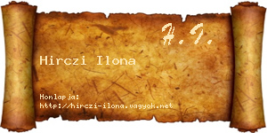 Hirczi Ilona névjegykártya