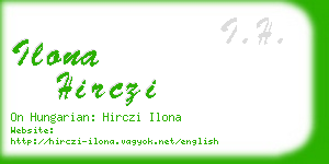 ilona hirczi business card